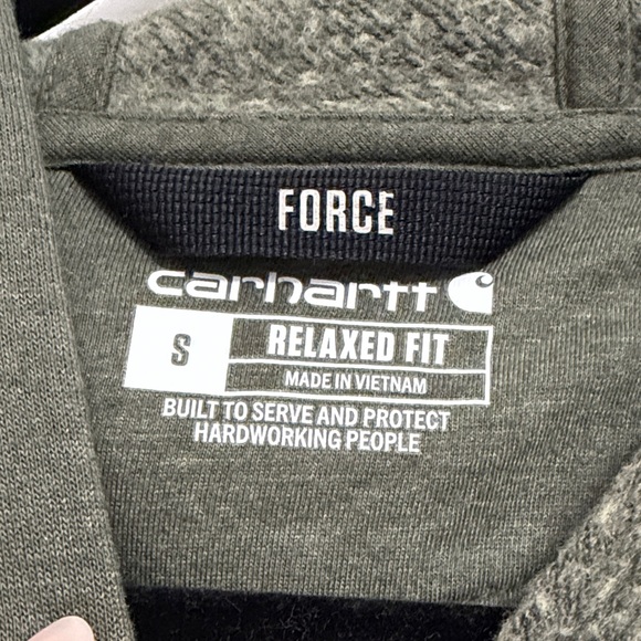 Carhartt Olive Green Logo Hoodie - Picture 2 of 7